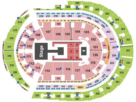 Bridgestone Arena K-Pop Concerts Seating Chart